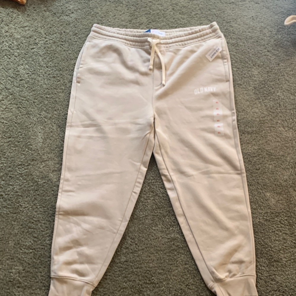 Old Navy NWT Ivory/Cream Men’s Jogger Sweatpants size XL